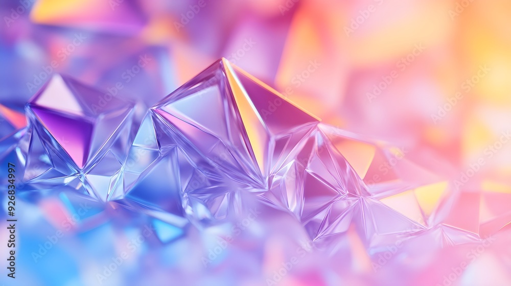 Abstract Geometric Background with Iridescent Colors Abstract Geometric Background with Iridescent Colors