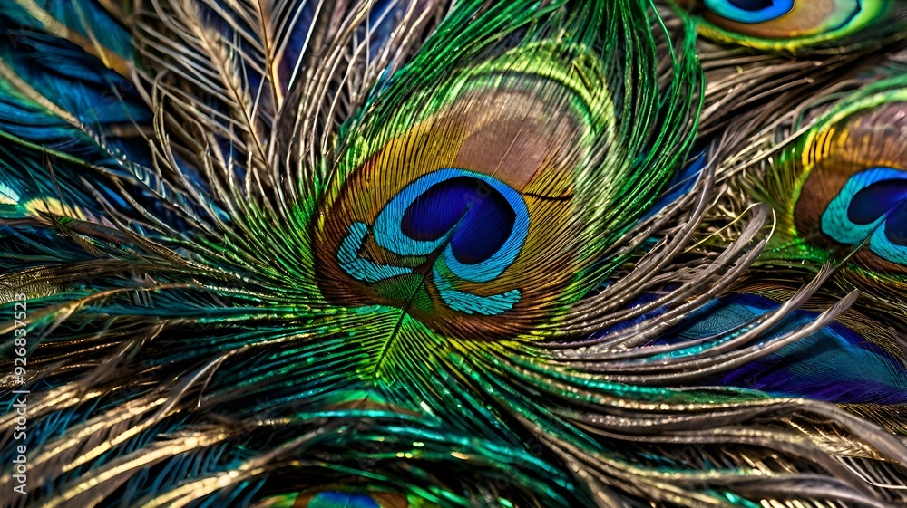Fototapeta premium peacock feather background