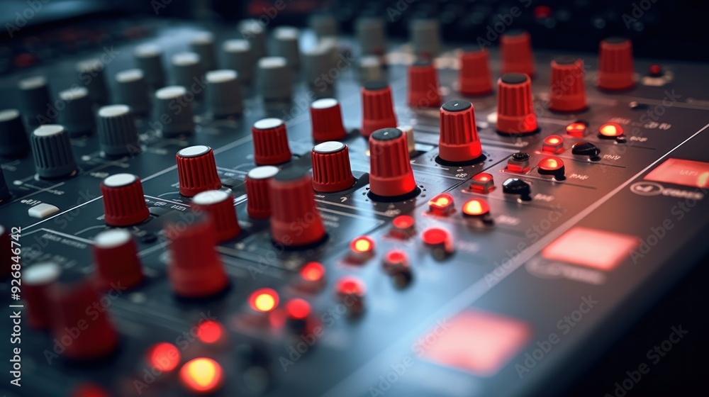 Fototapeta premium Close-up of a Mixing Console