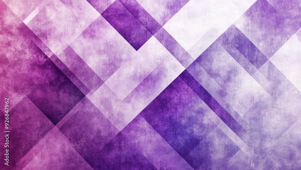 Modern Abstract Purple Background with Textured White Transparent Geometric Shapes, Layered Triangles, Diamonds, and Squares Random Pattern Modern Abstract Purple Background with Textured White Transparent Geometric Shapes, Layered Triangles, Diamonds, and Squares Random Pattern