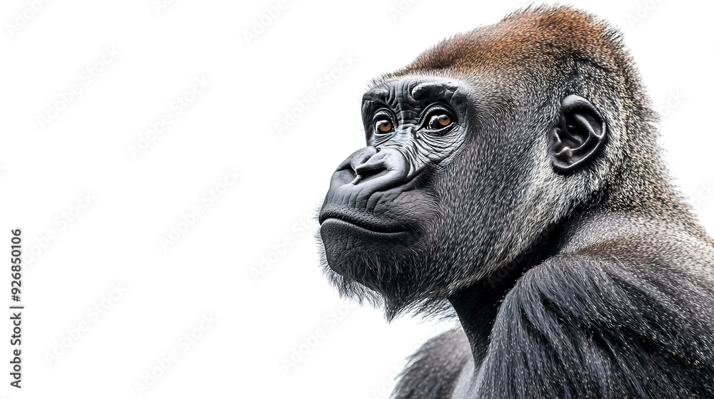Obraz premium a gorilla with a white background
