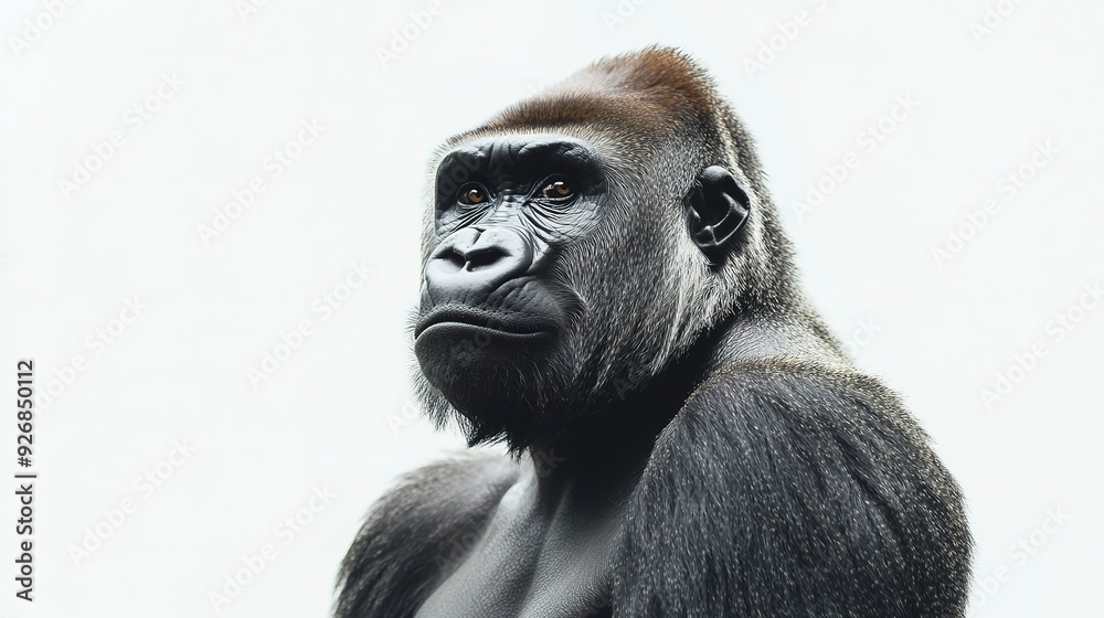 Obraz premium a gorilla with a white background