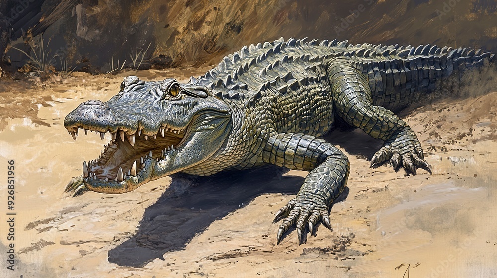 Fototapeta premium Adult Saltwater Crocodile, native to Australia