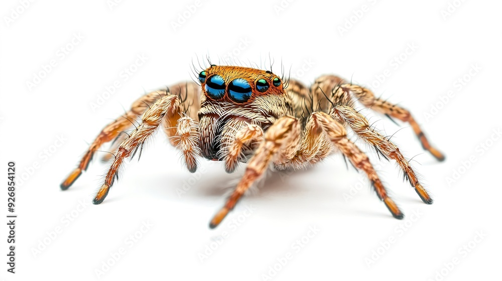Jumping spider isolated on white background Jumping spider isolated on white background