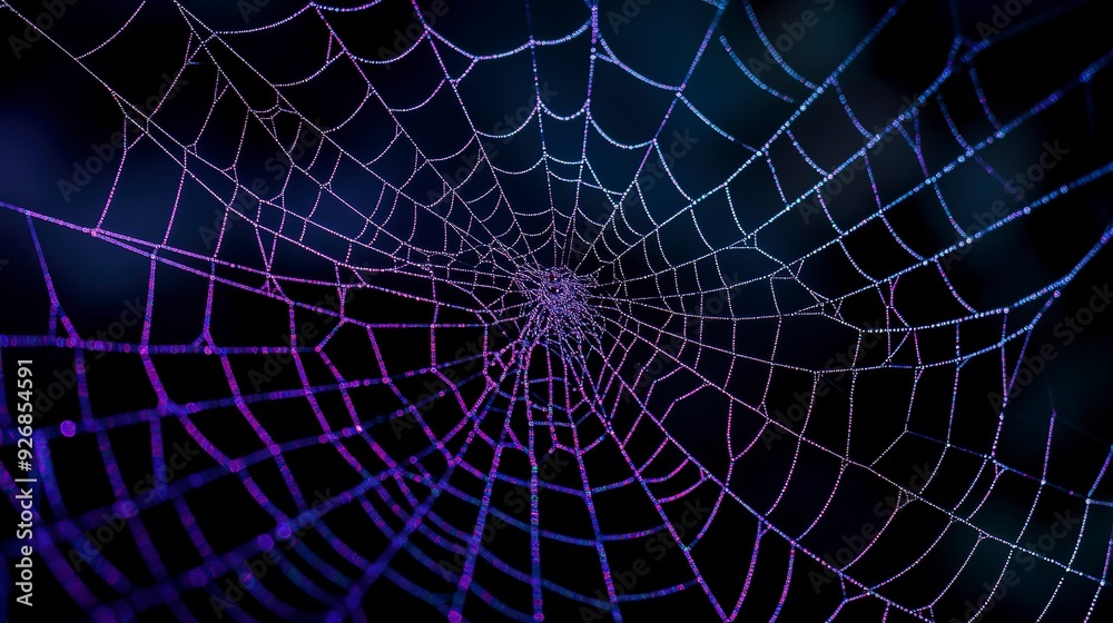 Light spider web isolated on black background for Halloween card Light spider web isolated on black background for Halloween card