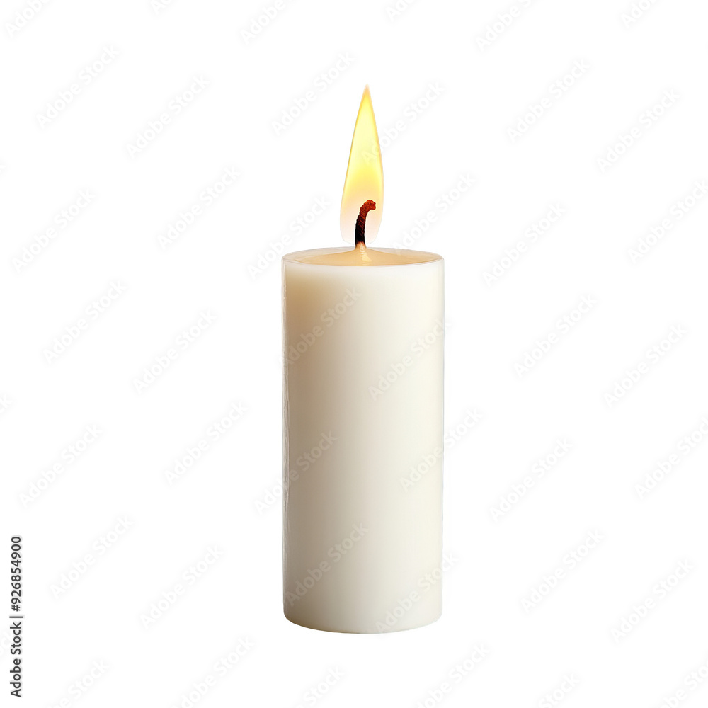 Burning candle isolated Burning candle isolated