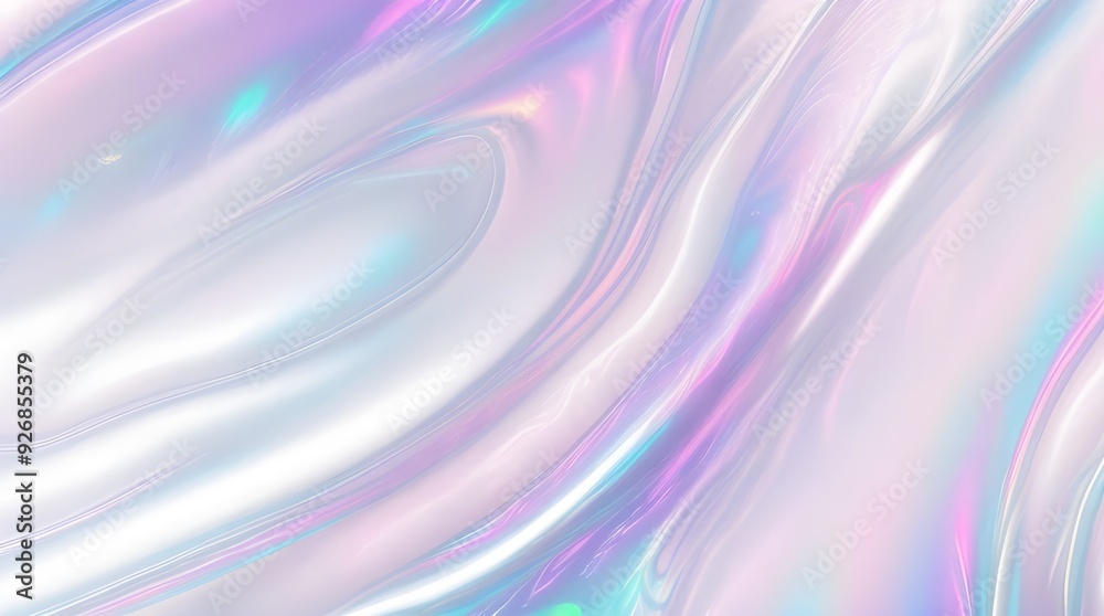 Holographic background seamless trendy iridescent light foil texture. Soft holographic pastel unicorn marble background pattern. Modern pearlescent blurry abstract swirl illustration.
Holographic background seamless trendy iridescent light foil texture. Soft holographic pastel unicorn marble background pattern. Modern pearlescent blurry abstract swirl illustration.