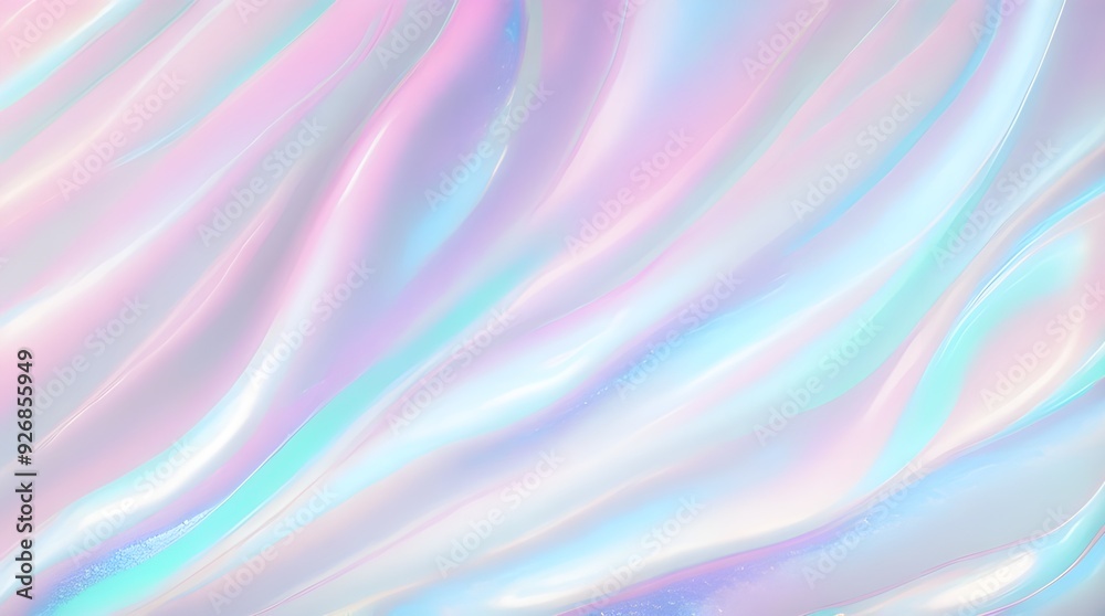 Holographic background seamless trendy iridescent light foil texture. Soft holographic pastel unicorn marble background pattern. Modern pearlescent blurry abstract swirl illustration.
Holographic background seamless trendy iridescent light foil texture. Soft holographic pastel unicorn marble background pattern. Modern pearlescent blurry abstract swirl illustration.