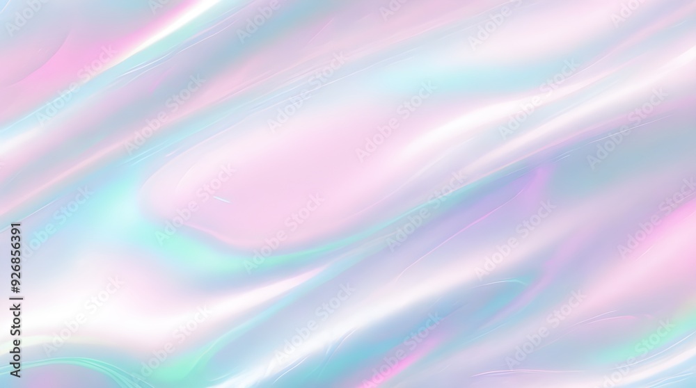 Holographic background seamless trendy iridescent light foil texture. Soft holographic pastel unicorn marble background pattern. Modern pearlescent blurry abstract swirl illustration.
Holographic background seamless trendy iridescent light foil texture. Soft holographic pastel unicorn marble background pattern. Modern pearlescent blurry abstract swirl illustration.