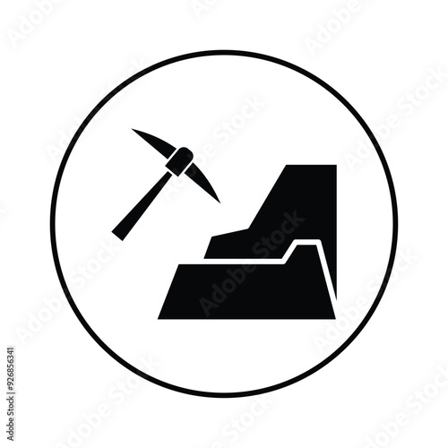 Set of Mining icon collection. Mining and ore extraction symbol. Vector Illustration.