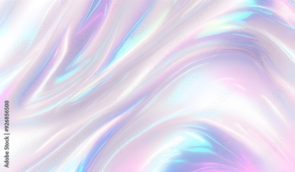 Holographic background seamless trendy iridescent light foil texture. Soft holographic pastel unicorn marble background pattern. Modern pearlescent blurry abstract swirl illustration.
Holographic background seamless trendy iridescent light foil texture. Soft holographic pastel unicorn marble background pattern. Modern pearlescent blurry abstract swirl illustration.