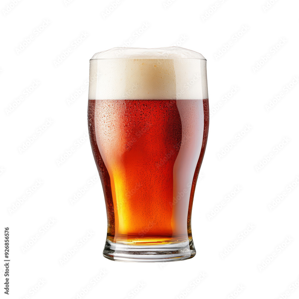 Glass of Beer with Condensed Water Drops