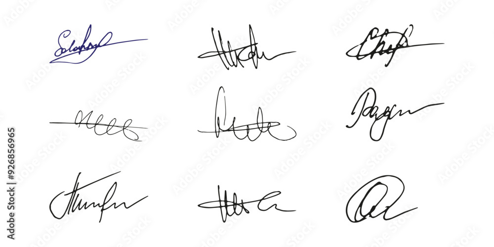 Fake signature hand drawn sample own autograph. Fake signature hand drawn sample own autograph.
