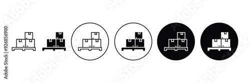 Set of Pallet icon collection with white background. Pallet symbol vector illustration.