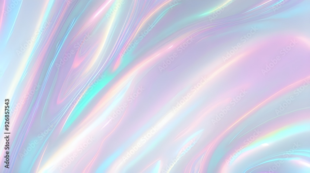 Holographic background seamless trendy iridescent light foil texture. Soft holographic pastel unicorn marble background pattern. Modern pearlescent blurry abstract swirl illustration.
Holographic background seamless trendy iridescent light foil texture. Soft holographic pastel unicorn marble background pattern. Modern pearlescent blurry abstract swirl illustration.