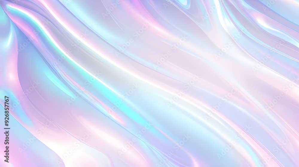Holographic background seamless trendy iridescent light foil texture. Soft holographic pastel unicorn marble background pattern. Modern pearlescent blurry abstract swirl illustration.
Holographic background seamless trendy iridescent light foil texture. Soft holographic pastel unicorn marble background pattern. Modern pearlescent blurry abstract swirl illustration.