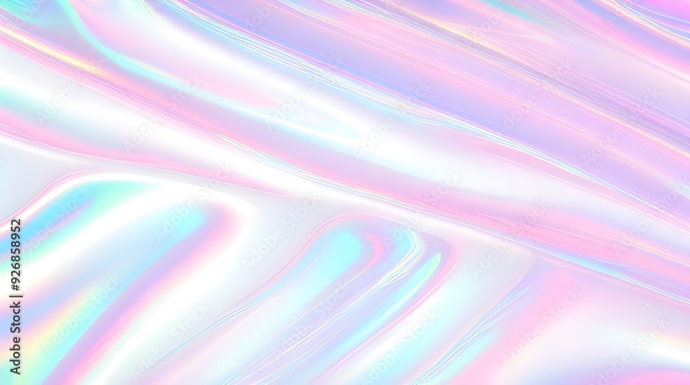 Holographic background seamless trendy iridescent light foil texture. Soft holographic pastel unicorn marble background pattern. Modern pearlescent blurry abstract swirl illustration.
Holographic background seamless trendy iridescent light foil texture. Soft holographic pastel unicorn marble background pattern. Modern pearlescent blurry abstract swirl illustration.