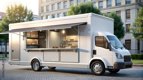 camper van on the road