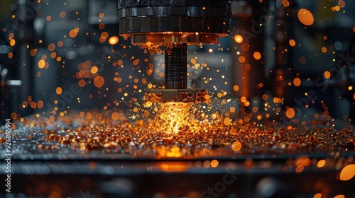 Metalworking Machine Sparks and Drippings