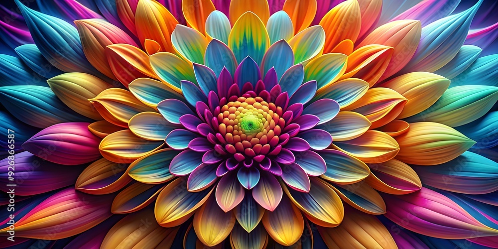 Abstract flower with colorful petals bursting with vibrant energy, perfect for a modern and artistic design, abstract, flower Abstract flower with colorful petals bursting with vibrant energy, perfect for a modern and artistic design, abstract, flower
