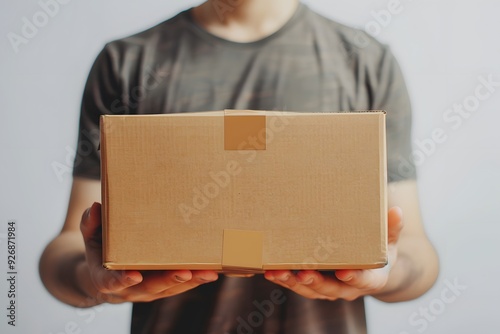 a medium size courier box to be given to customer photo