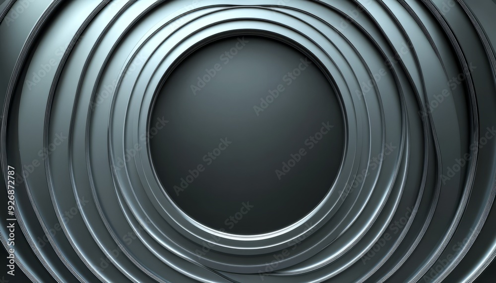 Abstract Circular Pattern with Metal Texture