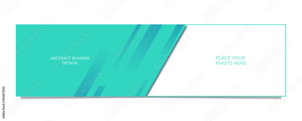 Naklejka premium BANNER 51 EDITABLE ABSTRACT BANNER DESIGN WITH PHOTO INSERT OPTION - VERSATILE FOR ANY PURPOSE