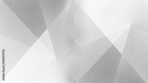 Black white light gray silver abstract background. Geometric pattern shape. Line triangle polygon angle. Gradient. Shadow. Matte. 3d effect. Rough grain grungy. Design. Template. Presentation.