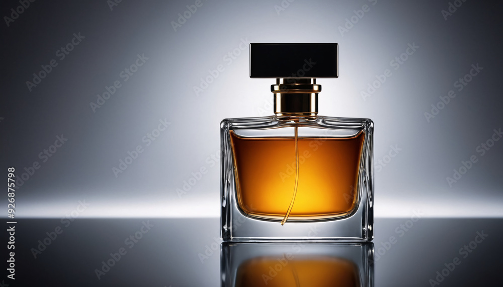 Elegant bottle of perfume isolated Elegant bottle of perfume isolated