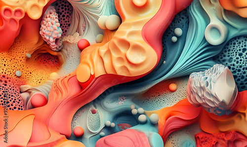 3d abstract beautiful pattern and color combination background