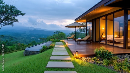 Wallpaper Mural Modern Luxury Villa with Stunning Mountain View Torontodigital.ca