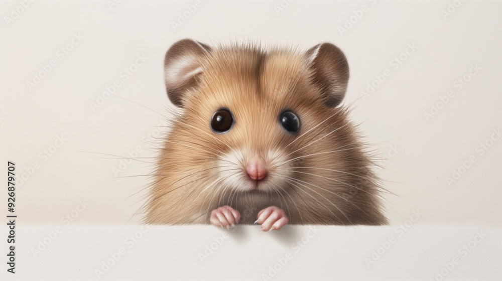 Curious Hamster Peeking Over the Edge: A cute, fluffy hamster with big, curious eyes peeks over the edge, capturing a moment of playful innocence and irresistible charm. Curious Hamster Peeking Over the Edge: A cute, fluffy hamster with big, curious eyes peeks over the edge, capturing a moment of playful innocence and irresistible charm.
