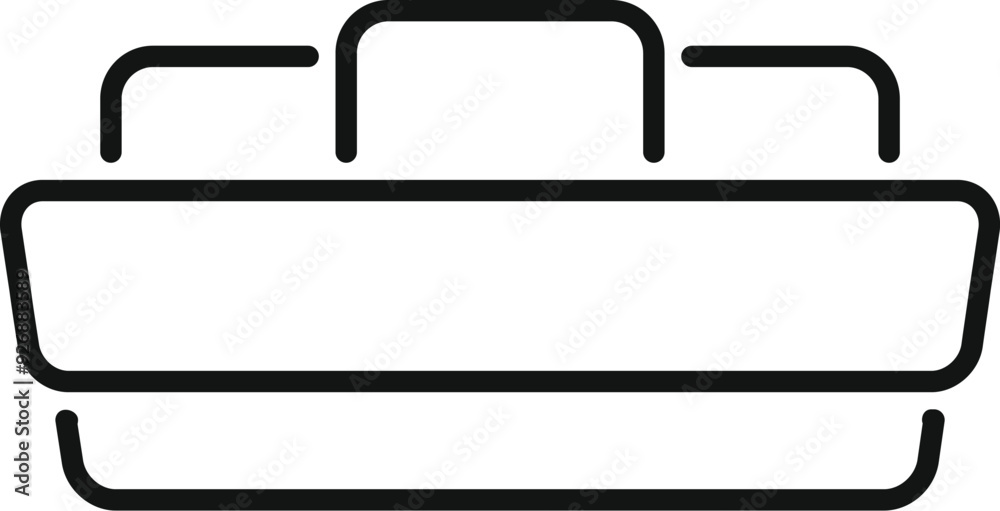 Black outline vector icon for a fire alarm flashing and sounding, representing an emergency system