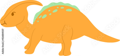 Cute Dinosaur Parasaurolophus