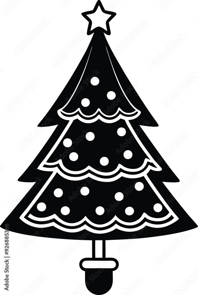 Fototapeta premium christmas tree illustration