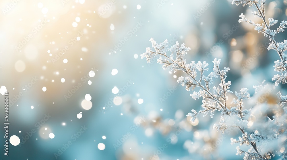 Ethereal Winter Wonderland: Snowflake Bokeh Background, Pastel Blue and White Minimalist Banner with Bohemian Aesthetic, Copy Space for Logo, Snowy Trees, Shimmering Metallics, and Soft Light Magic Ethereal Winter Wonderland: Snowflake Bokeh Background, Pastel Blue and White Minimalist Banner with Bohemian Aesthetic, Copy Space for Logo, Snowy Trees, Shimmering Metallics, and Soft Light Magic