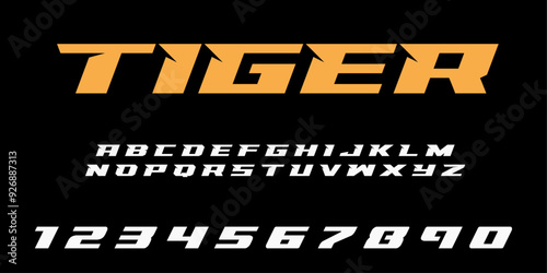 Tiger Racing lettering vector graphic apparel clothing prints eps svg png. Typography Fonts graphics designs posters stickers. Download it Now in high resolution format and print it in any size