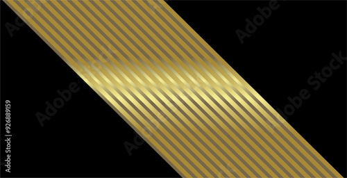 The composition of empty space with diagonal lines with shades of brown, gold and black gives an elegant and luxurious impression