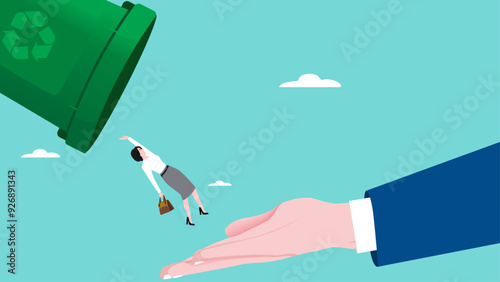 try new opportunities in business to achieve a career or bright future, dare to try, Change job or leaving company for new career opportunity, businesswoman get out of a toxic work environment