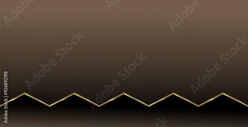 The composition of empty space with zig zag lines with shades of brown, gold and black gives an elegant and luxurious impression