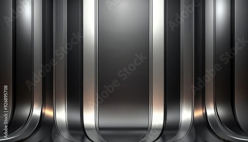 Abstract Metallic Wall with Curved Panels