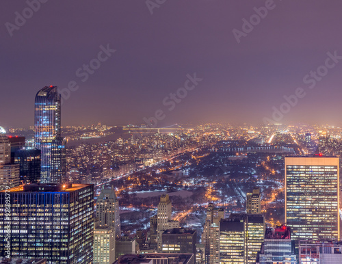 Wallpaper Mural View of New York Manhattan during sunset hours Torontodigital.ca