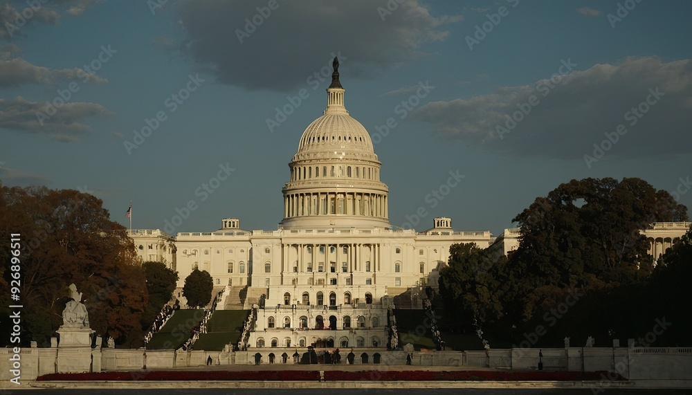 Fototapeta premium USA, Columbia, Washington DC, Capitol Building 17