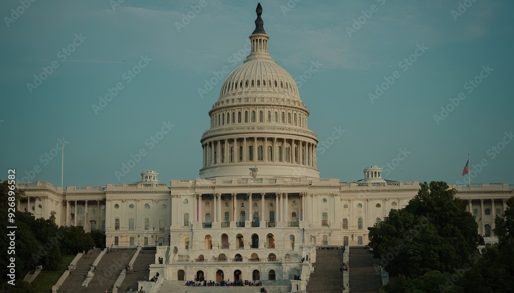 Fototapeta premium USA, Columbia, Washington DC, Capitol Building 5