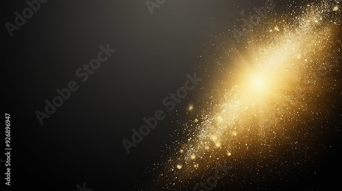 GOLDEN SPARKLES BACKGROUND STARS SHINNING FRAME GLITTERS GOLD COLOR FRAME WAVY