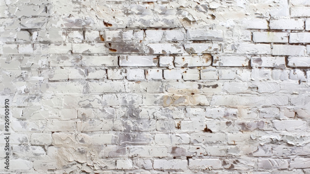 A textured white brick wall with a mix of smooth and rough surfaces, perfect for an aged look.