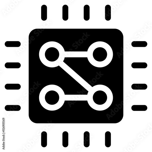 Processor  Icon Element For Design