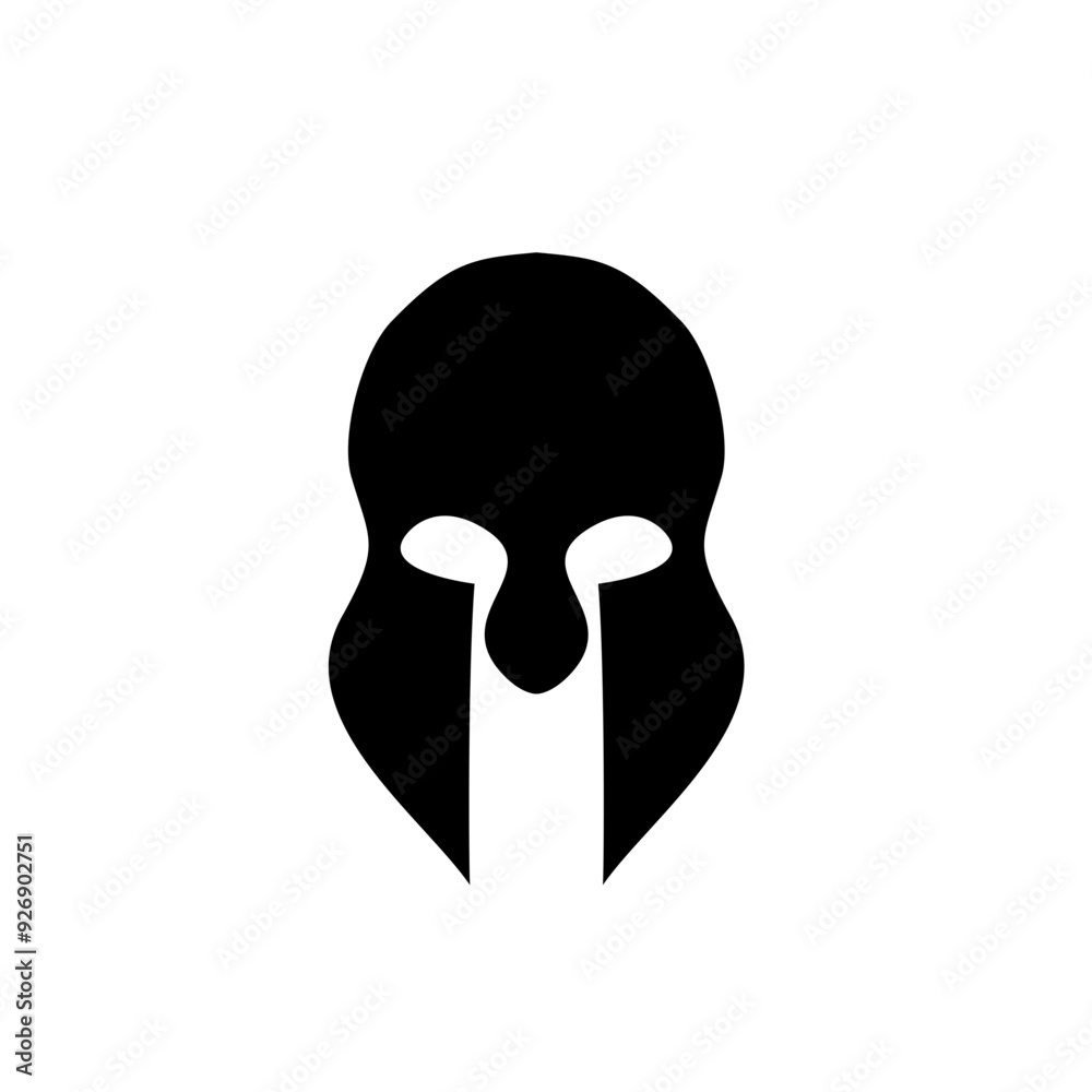 Spartan helmet logo icon vector illustration
