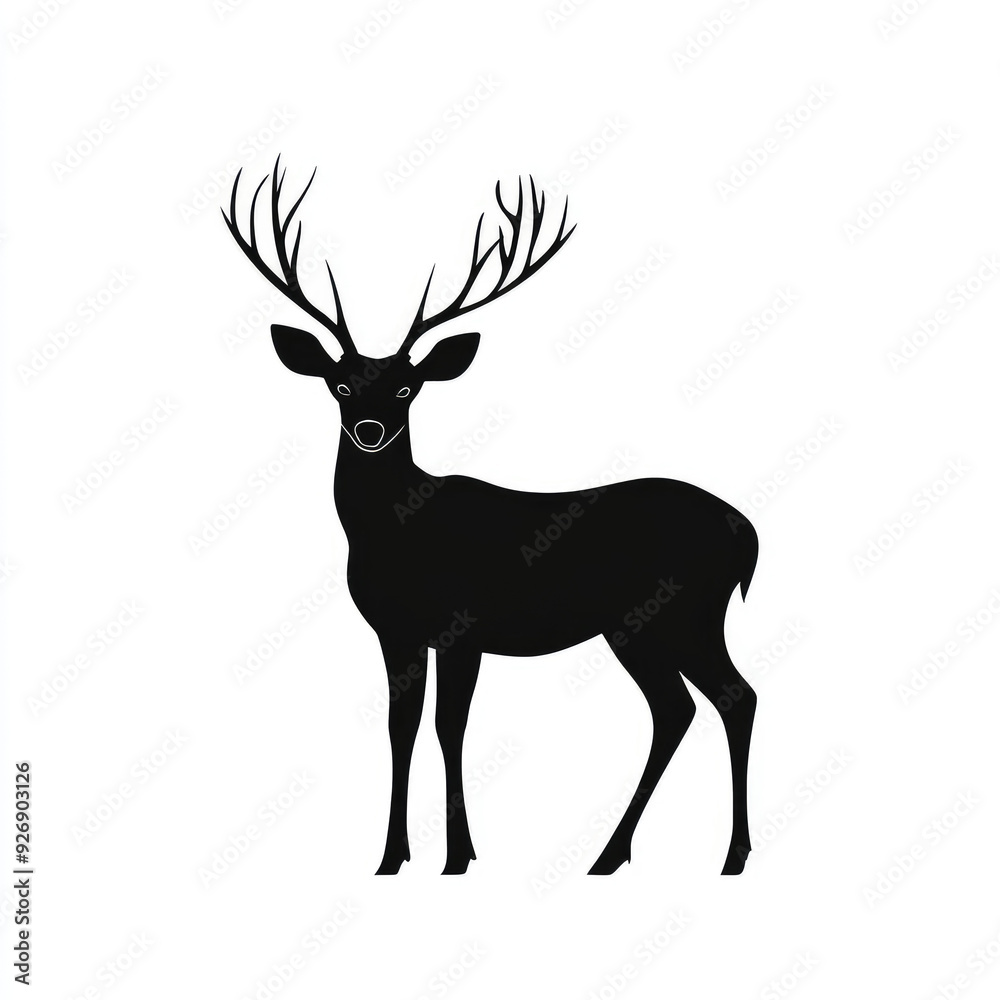 a black deer silhouette isolated white background
a black deer silhouette isolated white background