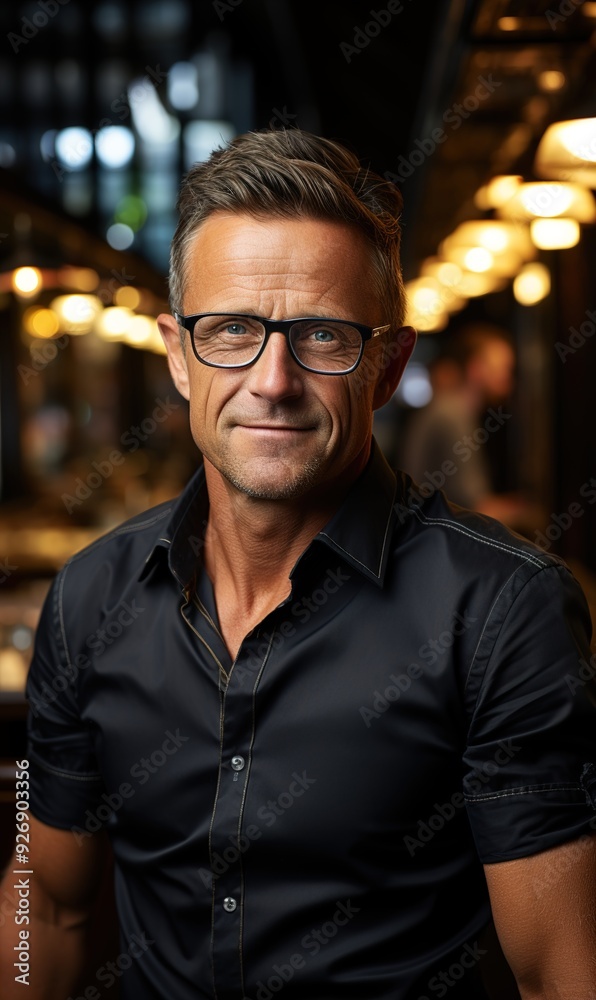 Middle-aged guy with eyeglasses 